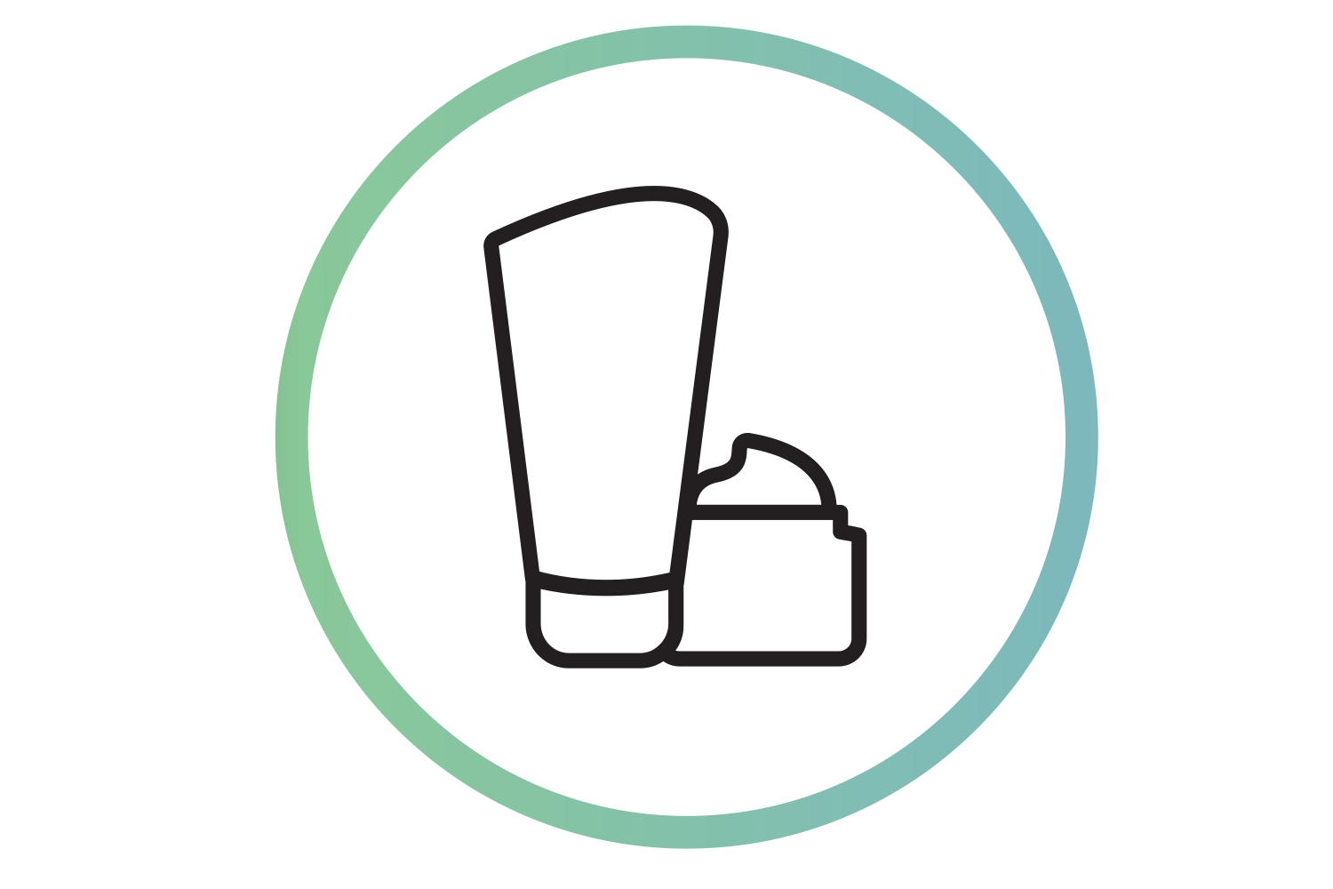 Symbol für kostenlose LR Produkte mit Tube und Dose