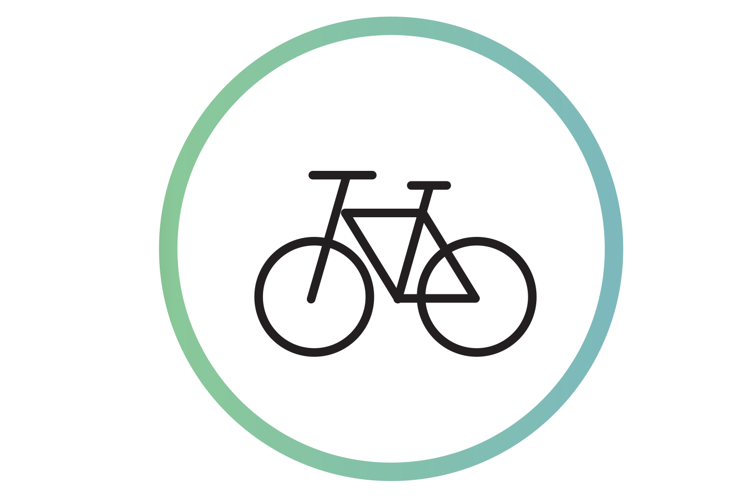 Symbol für Bikeleasing mit Fahrrad